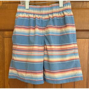 Faherty Boys Swim Trunks Size 8 Striped Mesh-Lined Board Shorts Beach Resortwear